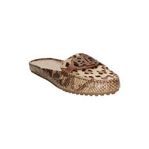 Lauren Ralph Lauren Women's Brynn Embossed Driver Flats, Hair calf Size 6.5M